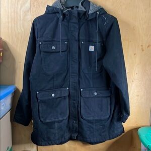Carhartt Black Hooded Work Jacket never worn